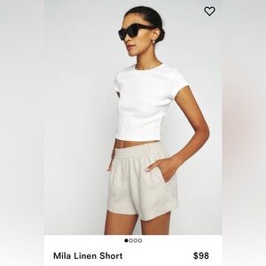 Reformation linen shorts